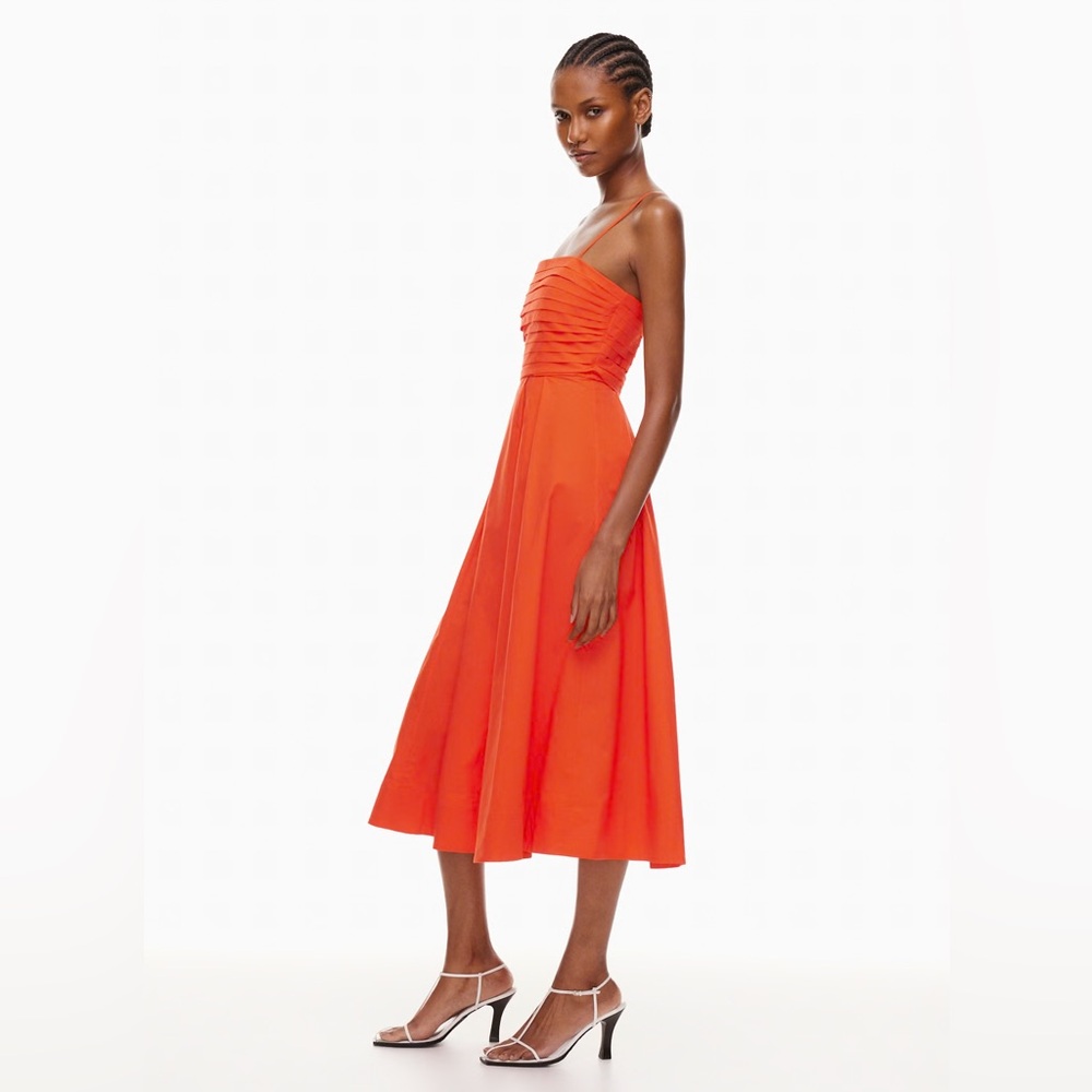 Babaton Vault Poplin Dress - Hot Cheeky Red - Picture 4 of 9
